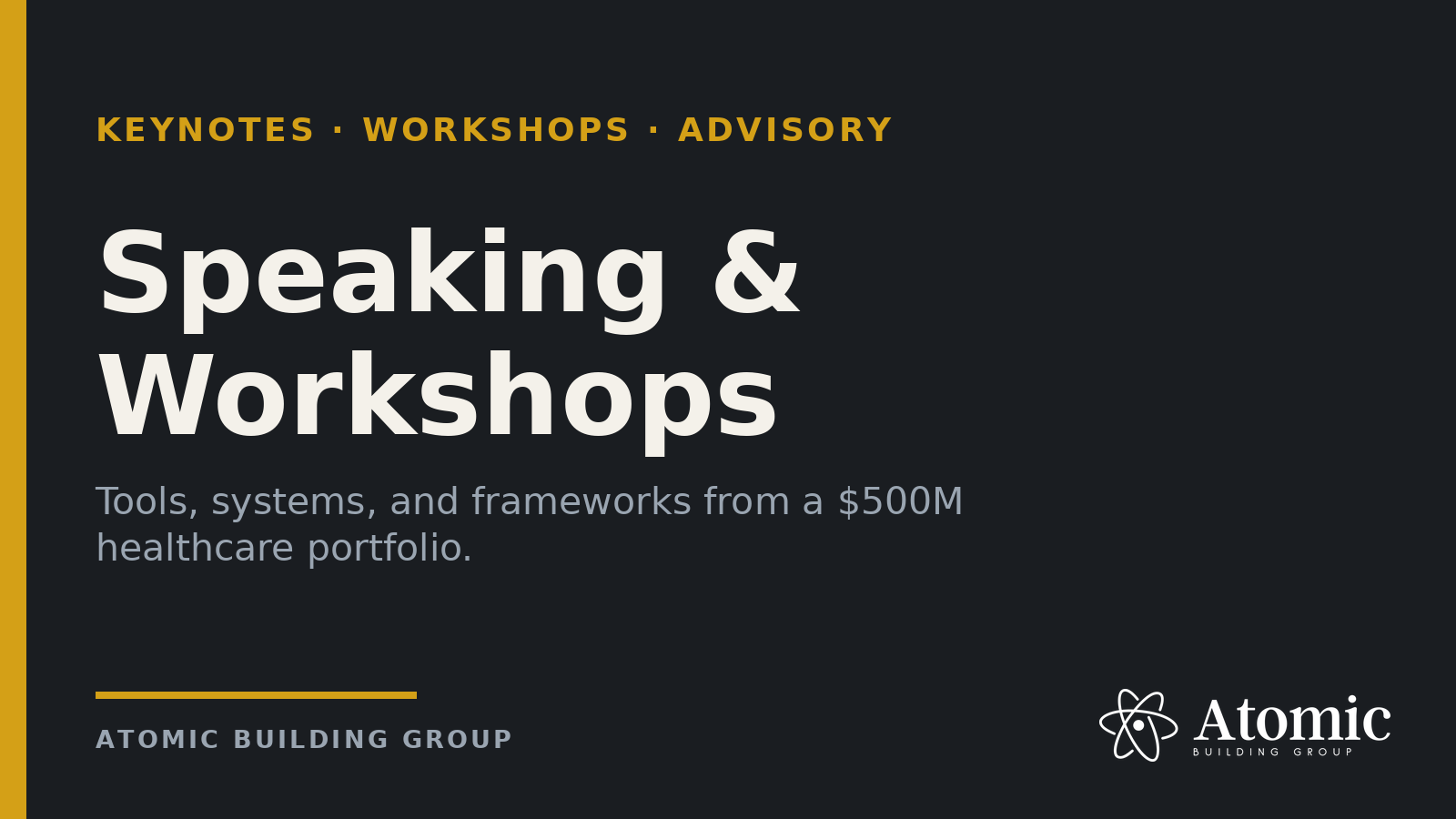 Speaking & Workshops