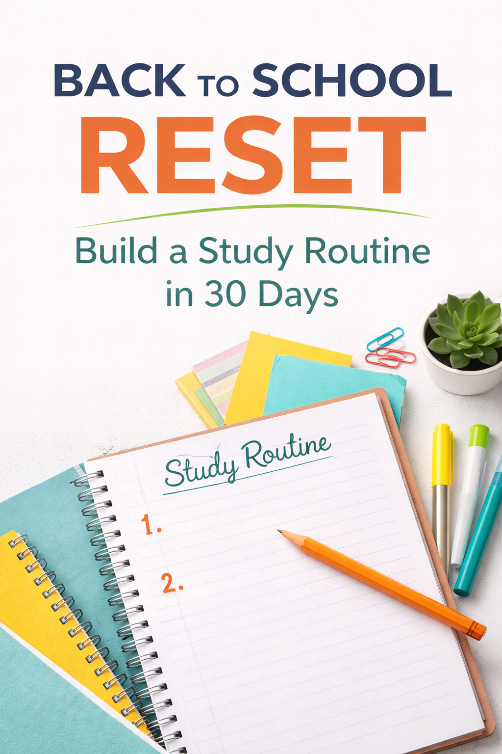 Back to School Reset: Build a Study Routine in 30 Days