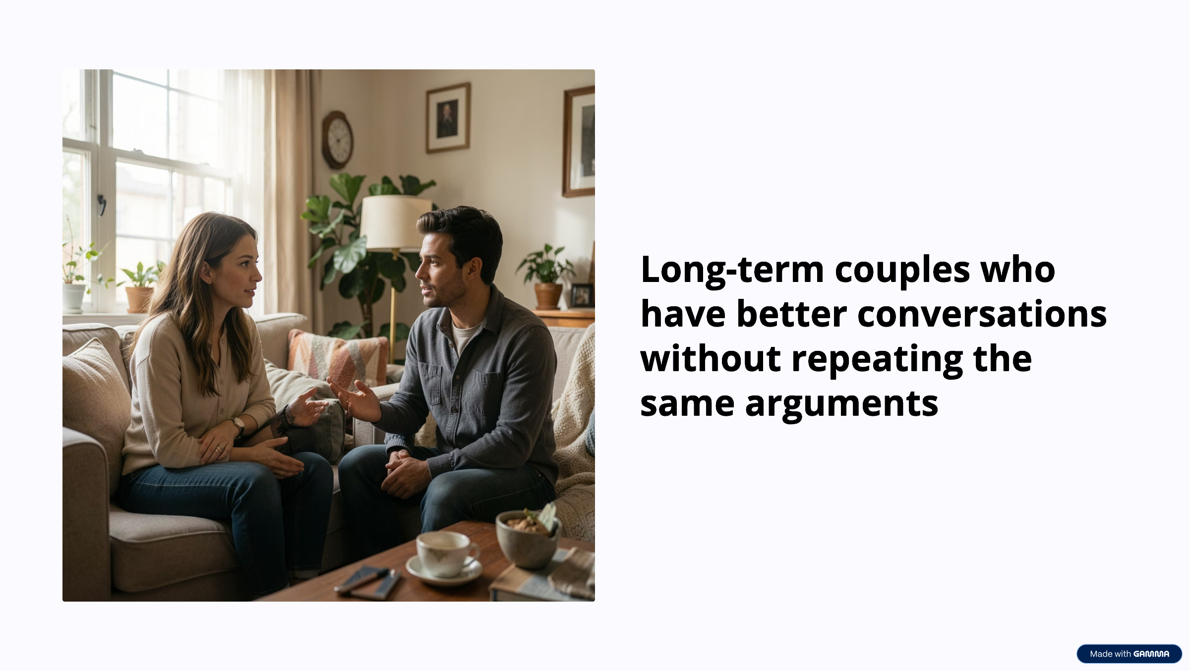 Long Term Couples Having Better Conversations Without Repeating The Same Fight