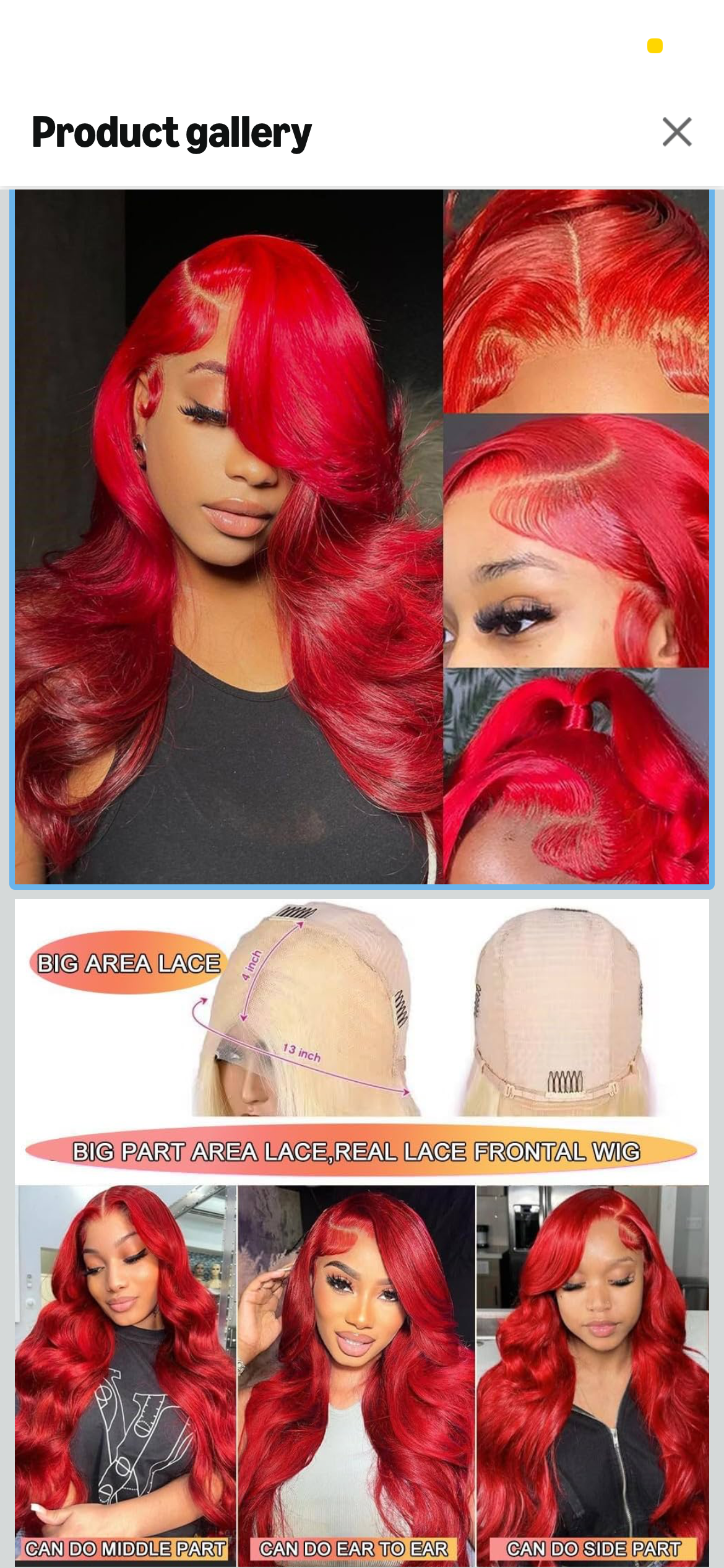 Red lace wig 