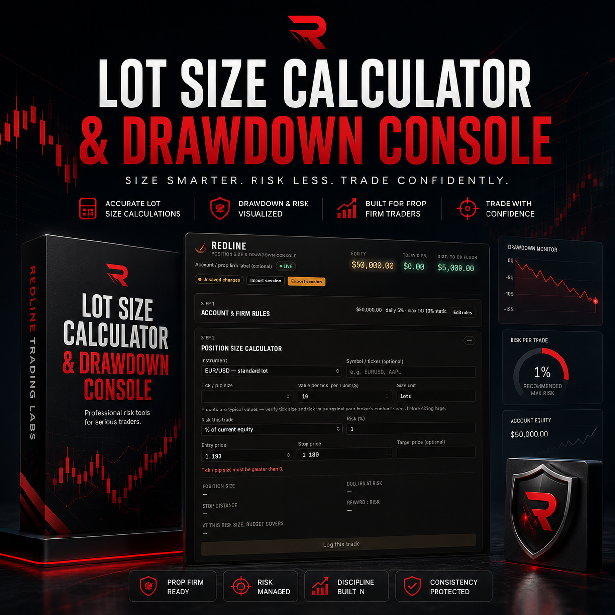 Redline: Position Size & Drawdown Console
