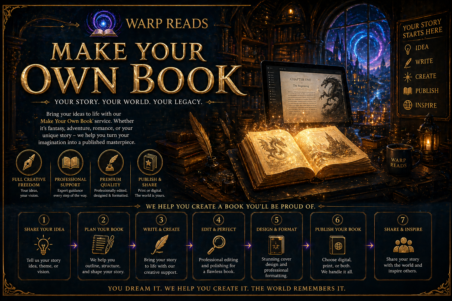 Make your own book on Warpreads