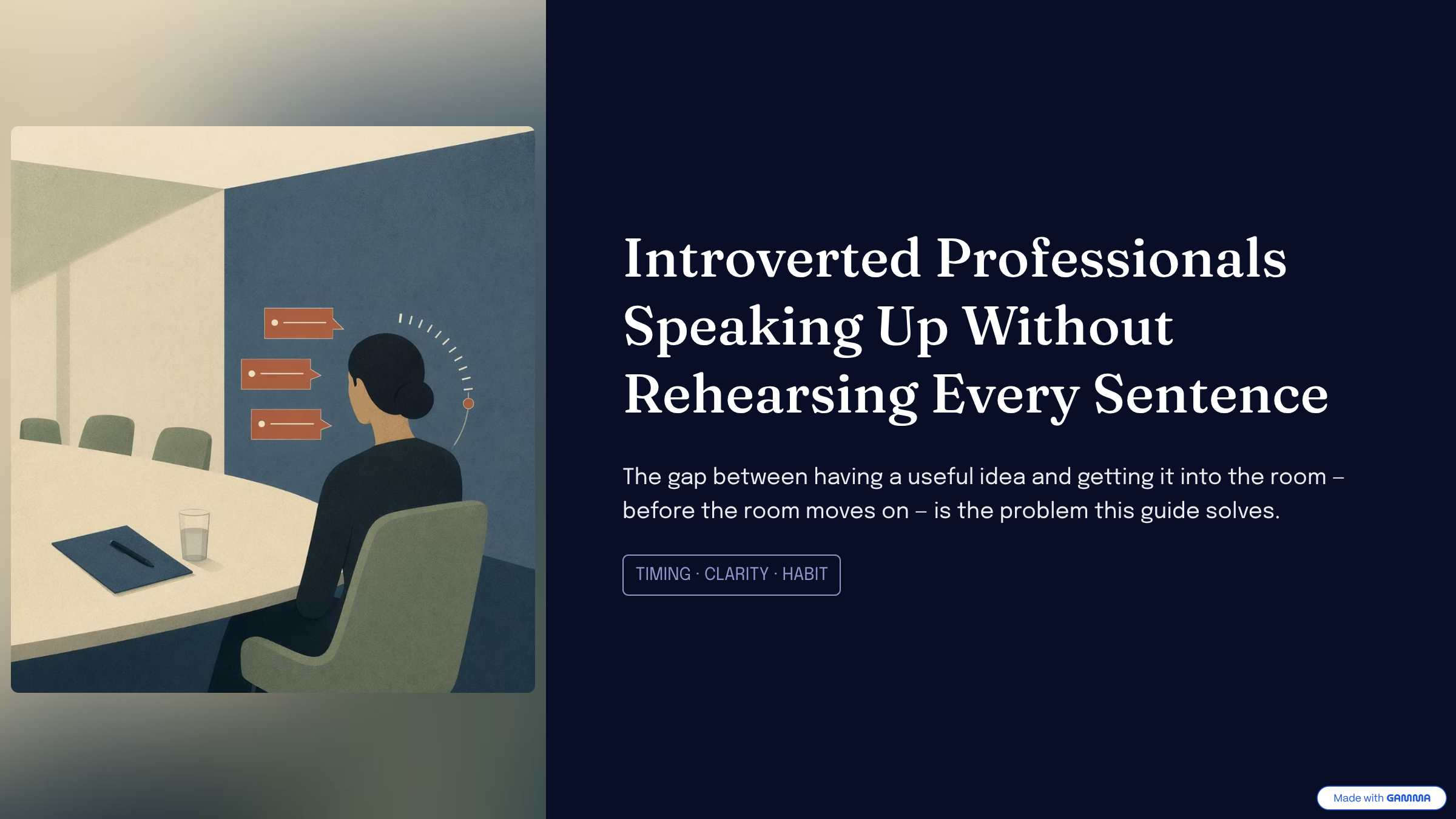 Intro to "Introverted Professionsals"