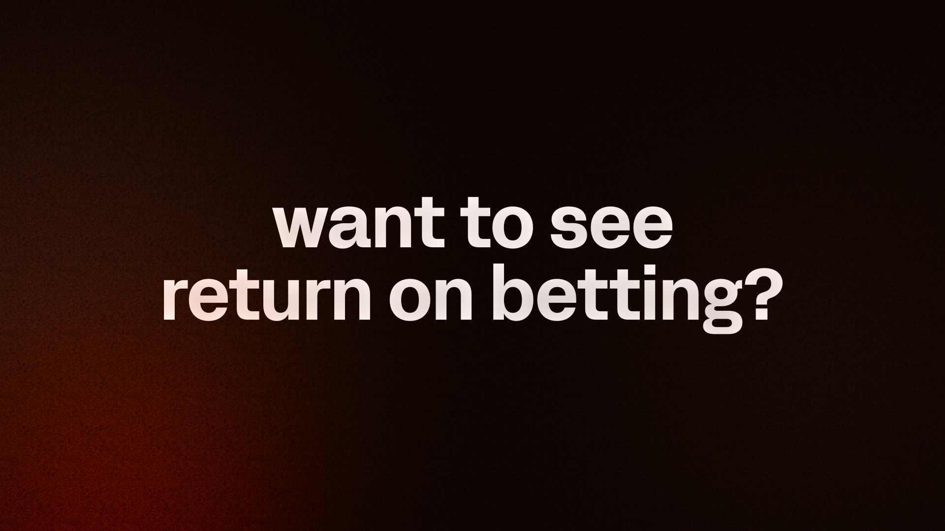 ROI Sports Betting Bootcamp
