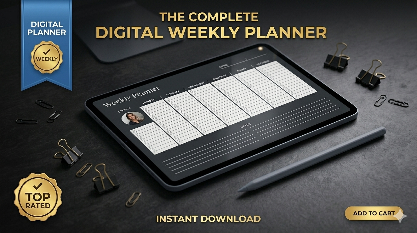 NoirFlow Weekly Planner