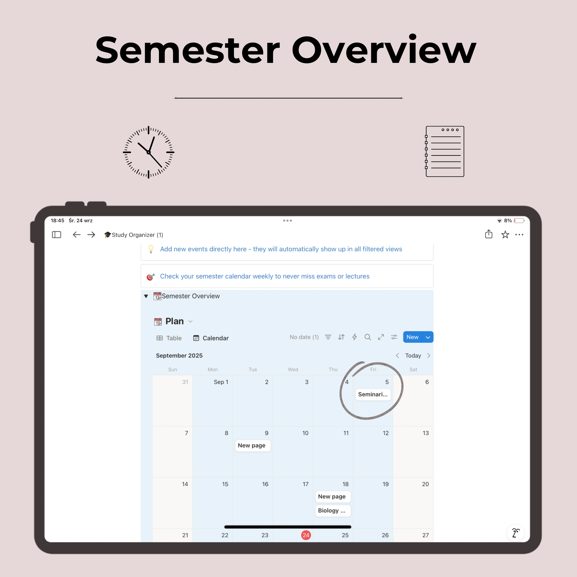 Study Organizer Template 