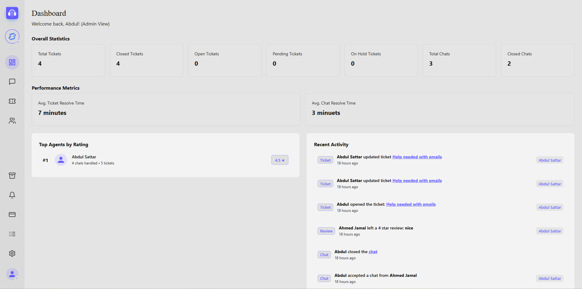 Hjalp - Livechat & Tickets