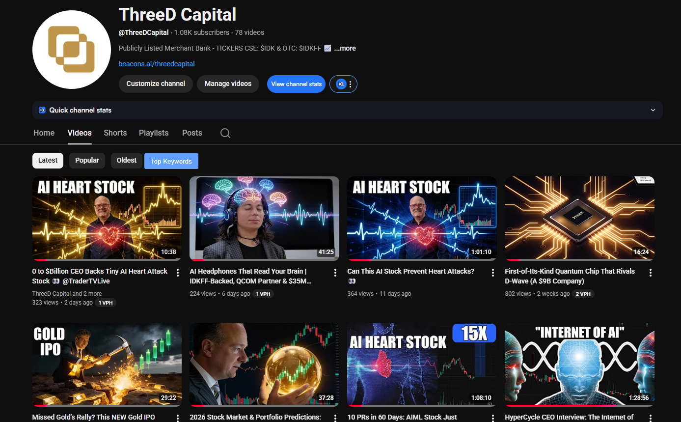 ThreeD Capital Stock YouTube