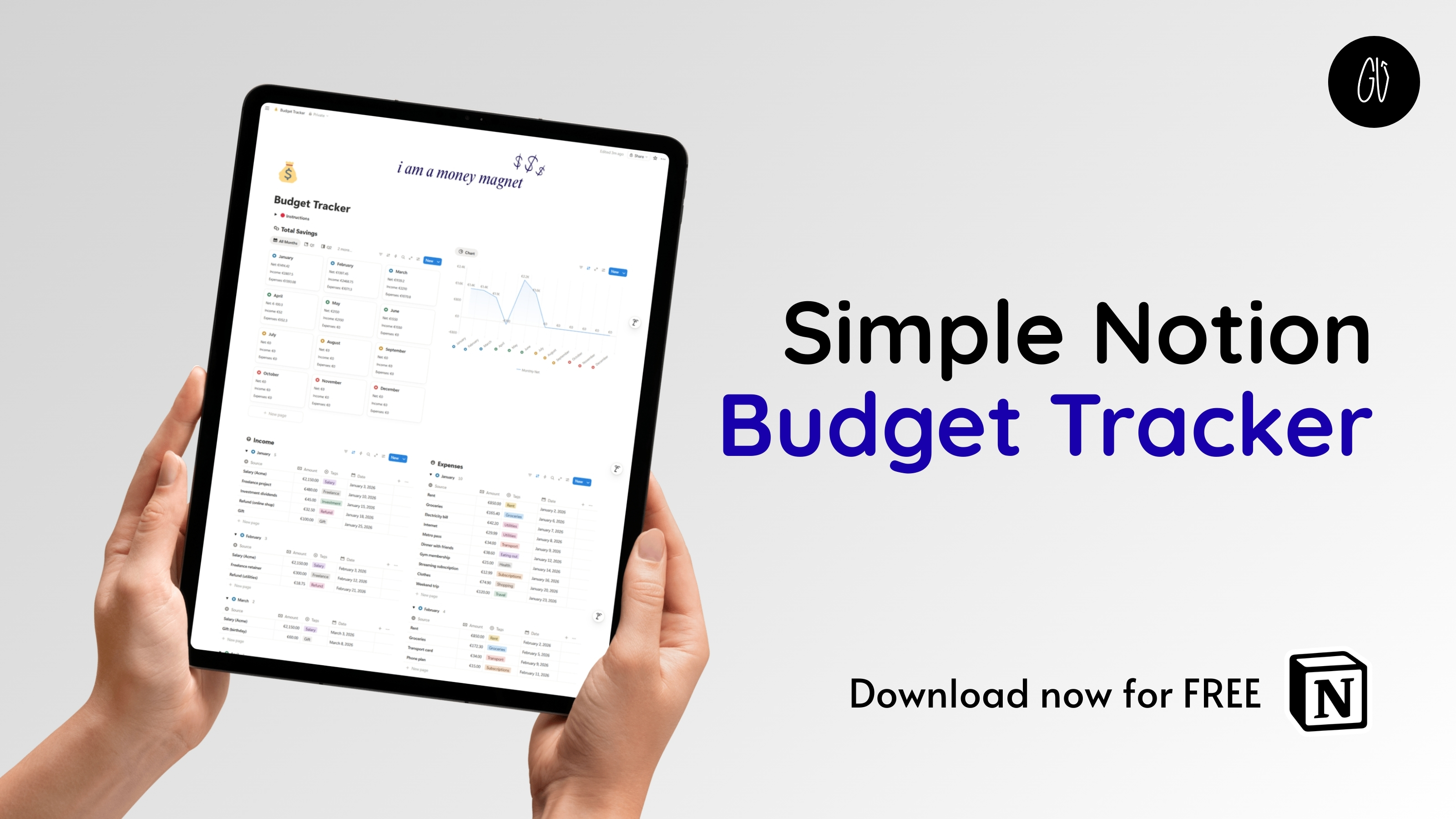 Simple Notion Budget Tracker 