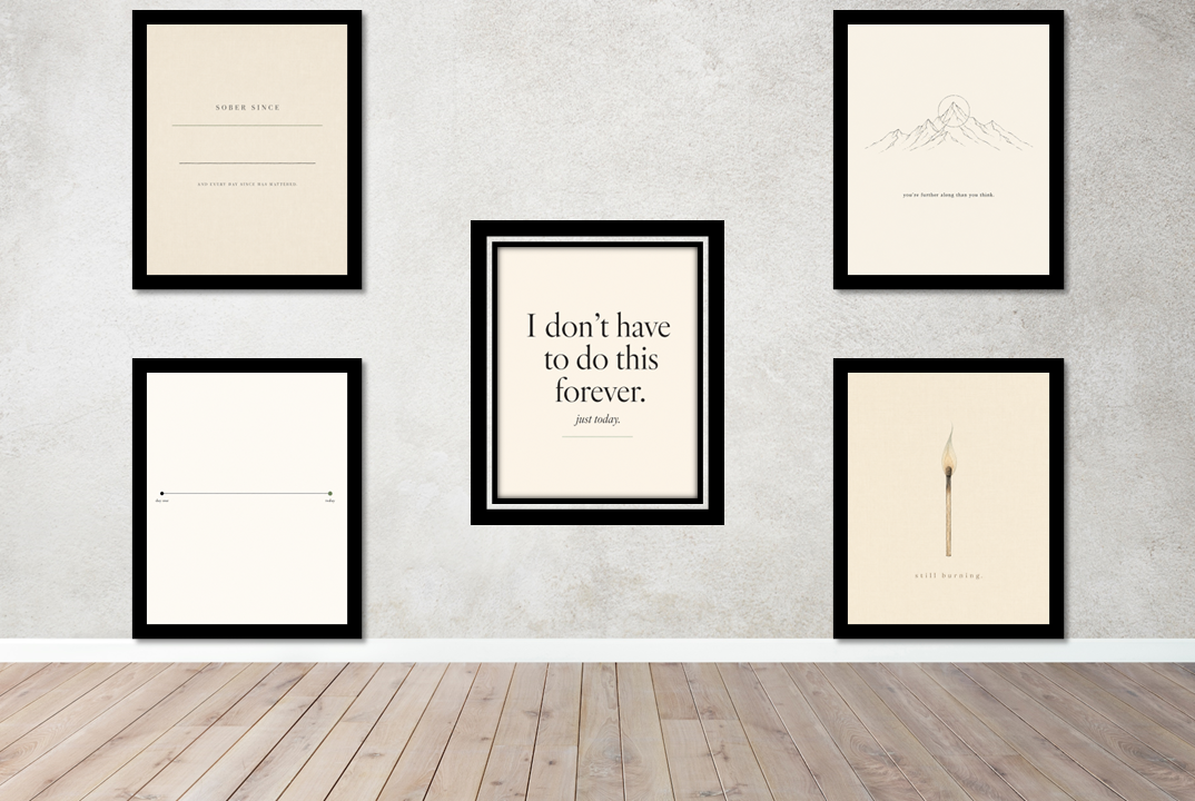 The Recovery Collection — 5 Minimalist Sobriety Prints