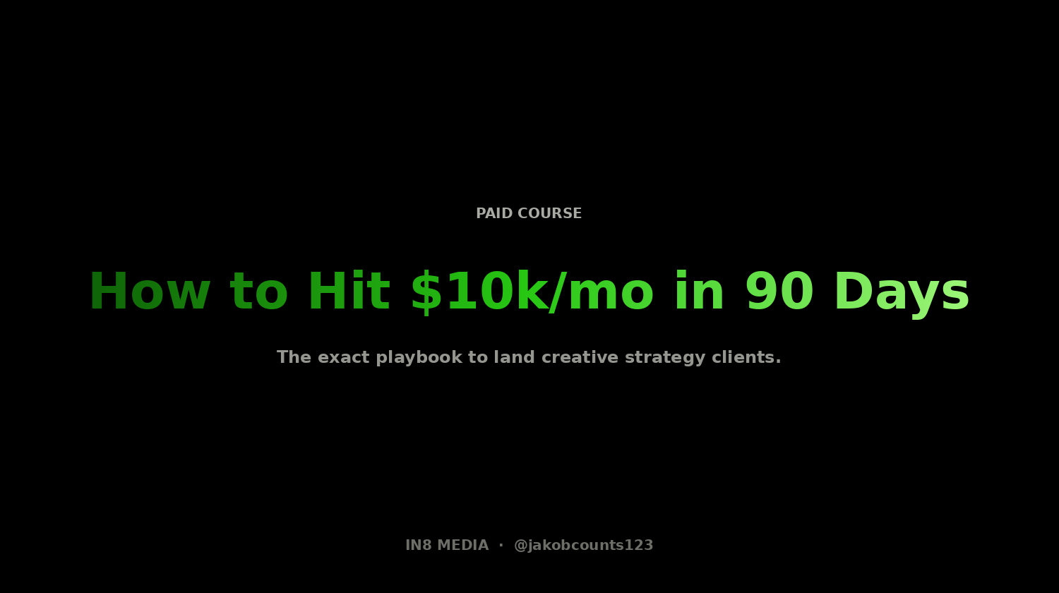 How to Reach $10k/mo in 90 Days