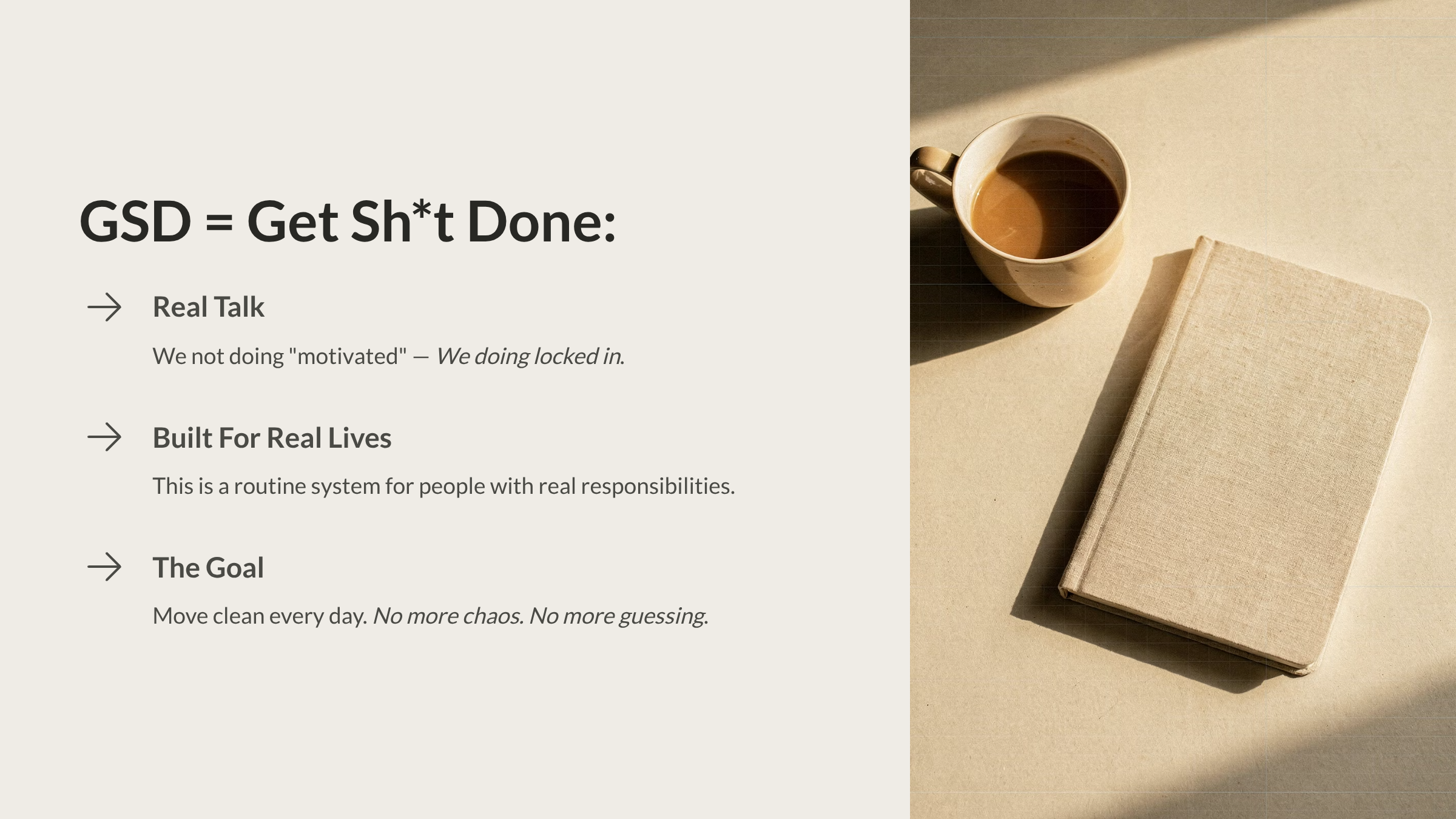 GSD: Get Sh*t Done Playbook