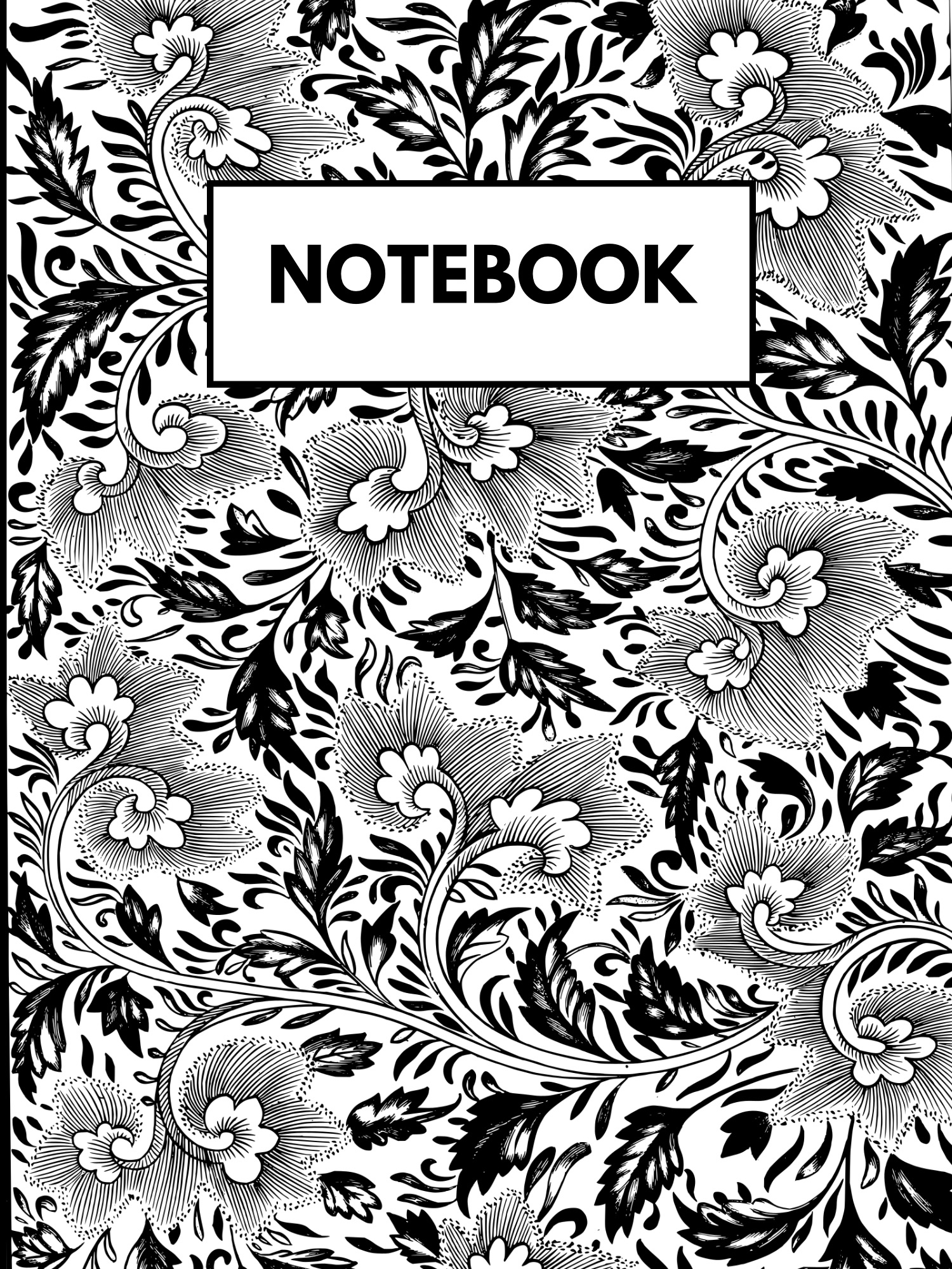 Noir blooms digital notebook