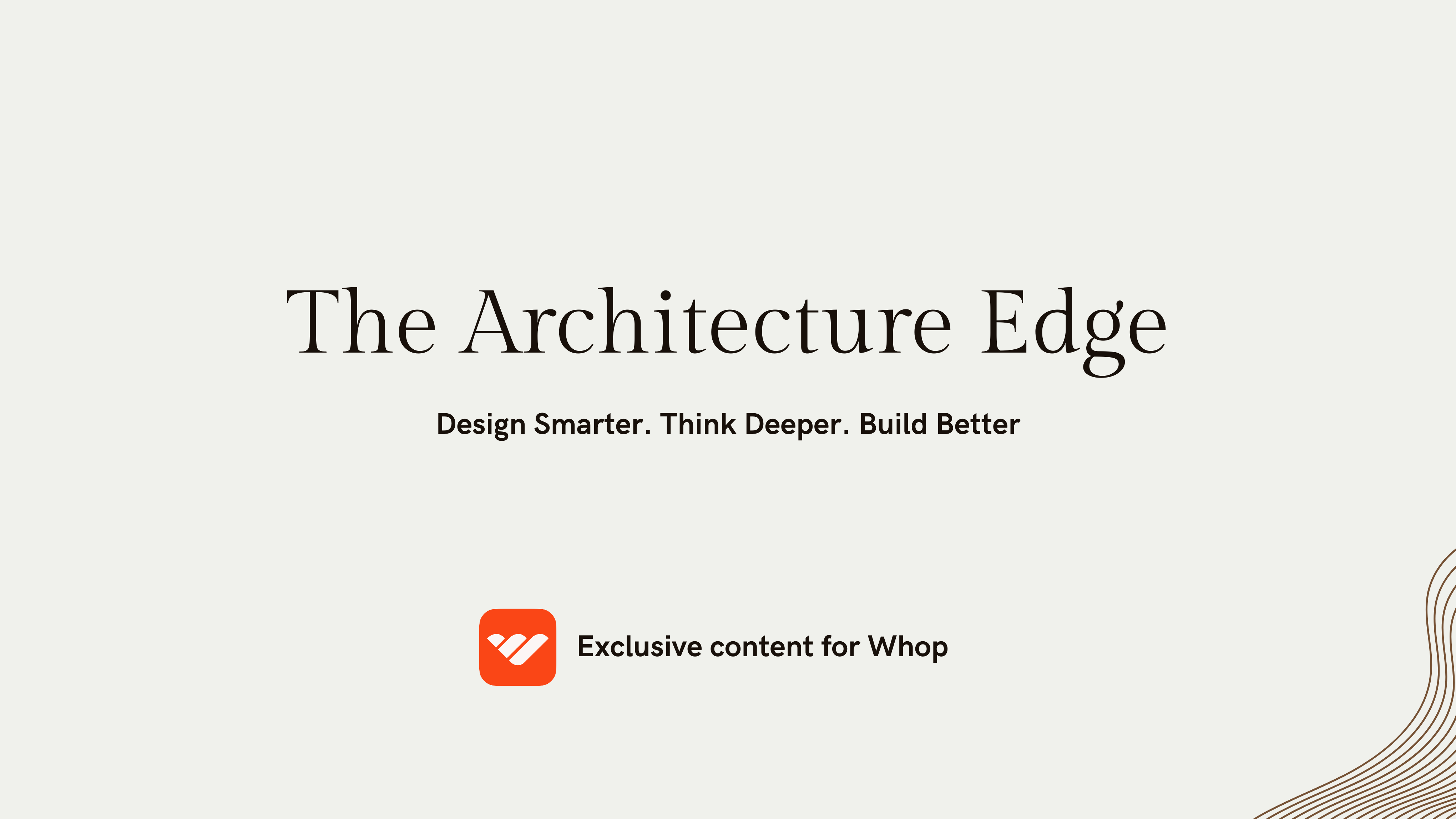 The Architecture Edge