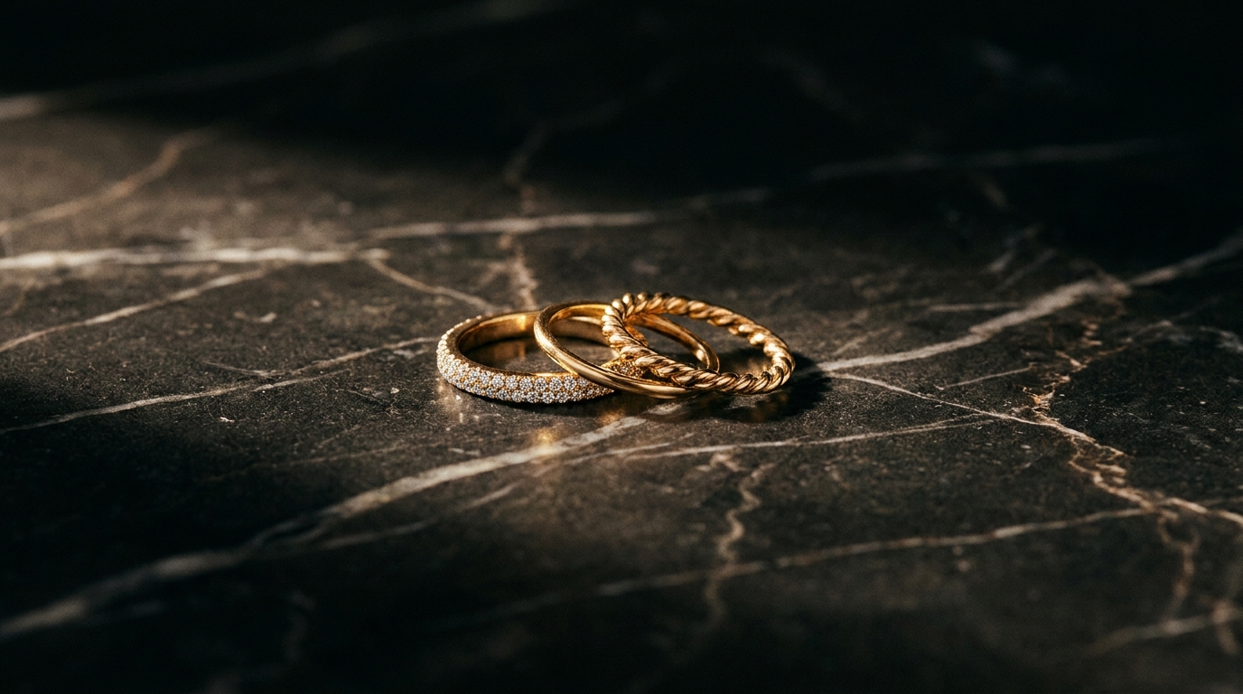 Crystal Stacking Ring Set (x3)