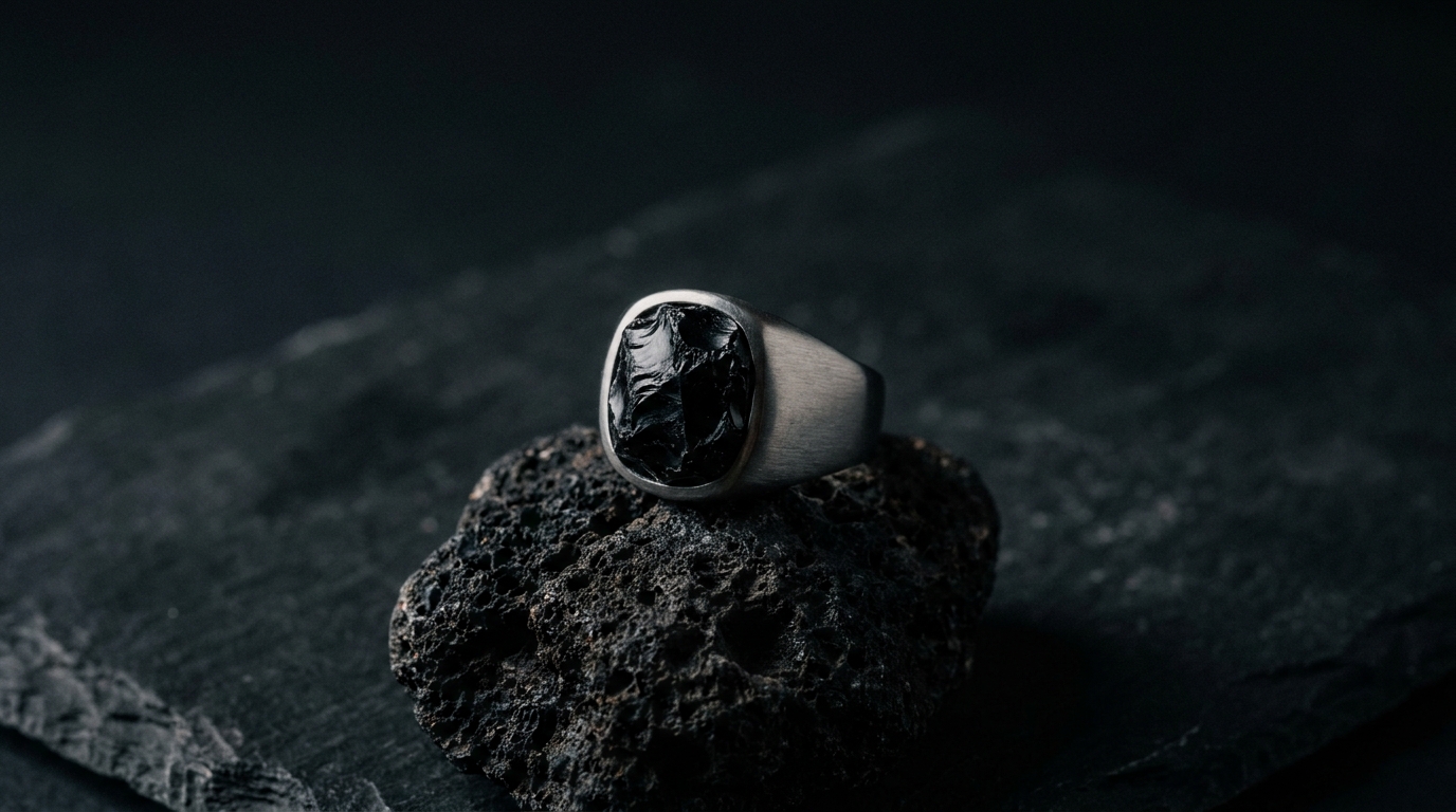 Black Obsidian Ring