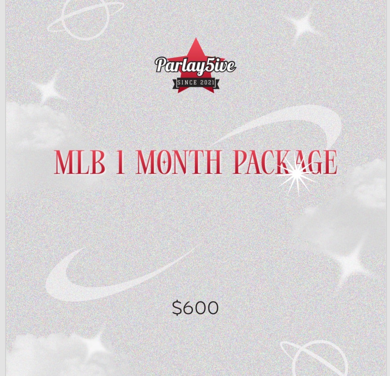 MLB 1 month package 