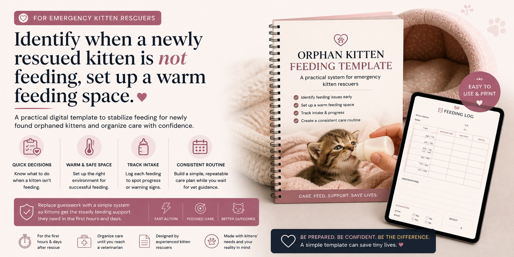 Kitten Feeding Stabilization Kit