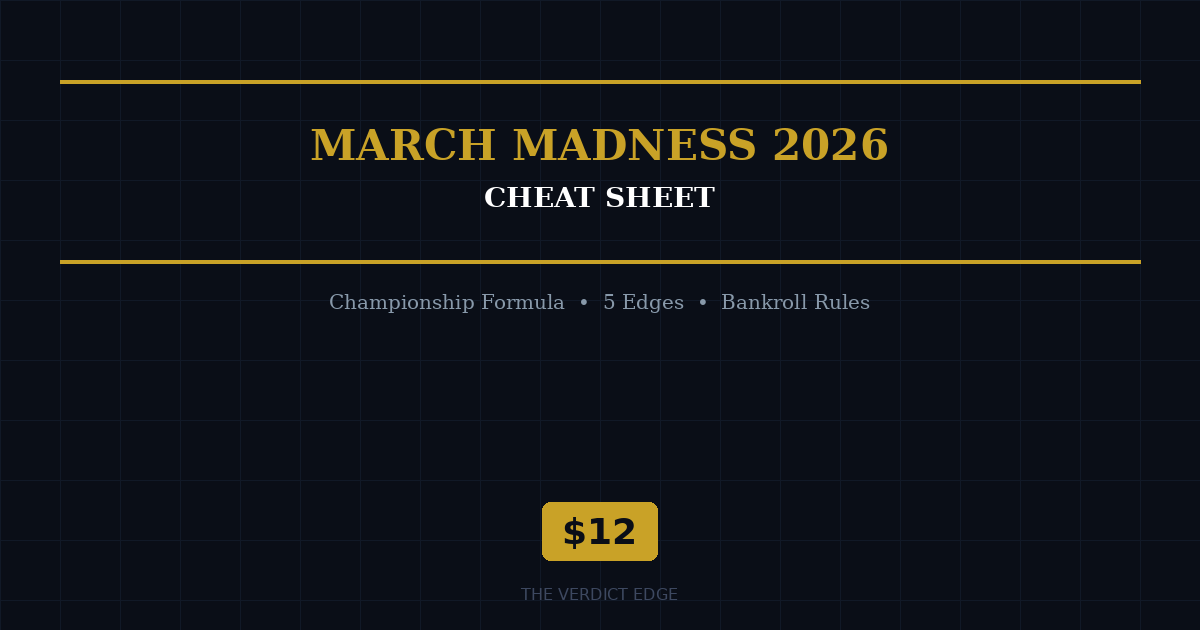 March Madness 2026 Cheat Sheet