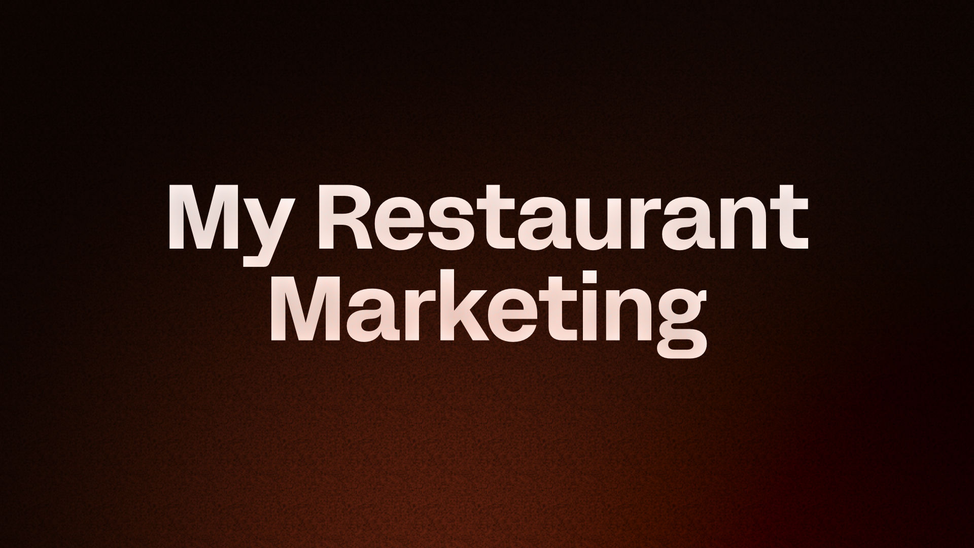 Restaurant Growth Tool