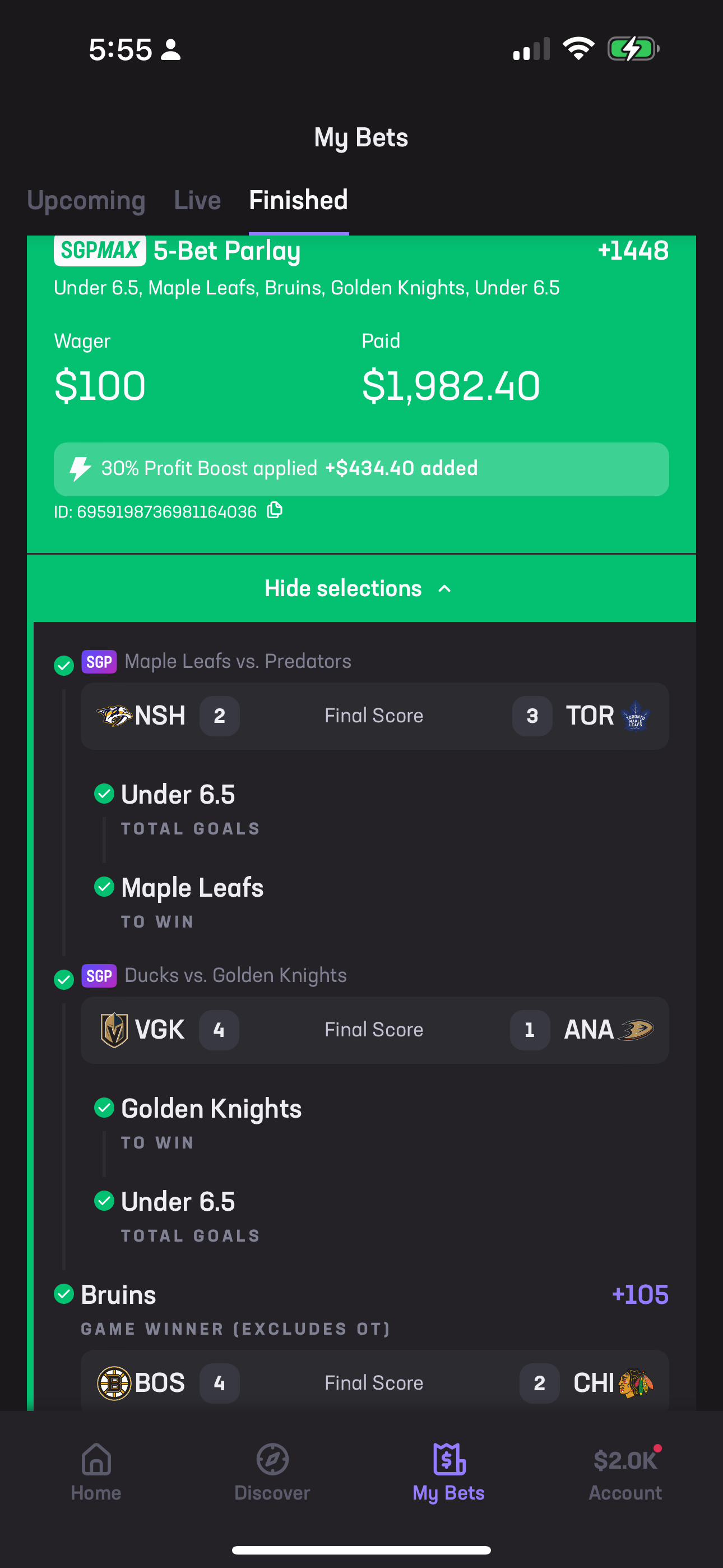QuickPicks HardRock Bets