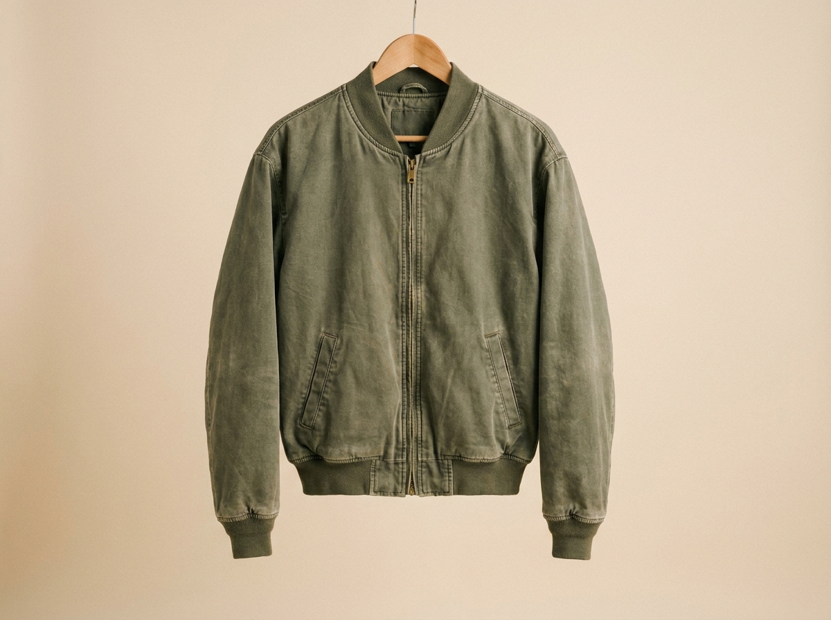 Vintage Washed Bomber Jacket