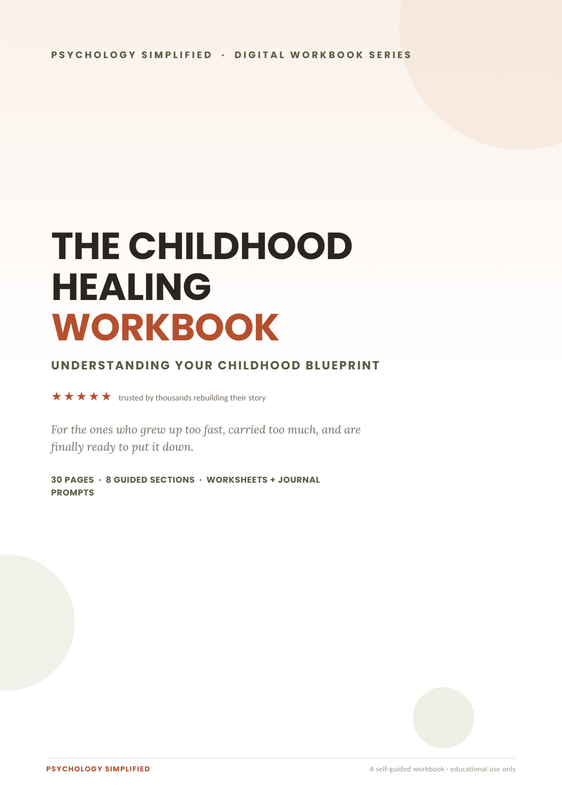 The Childhood Healing Workbook
