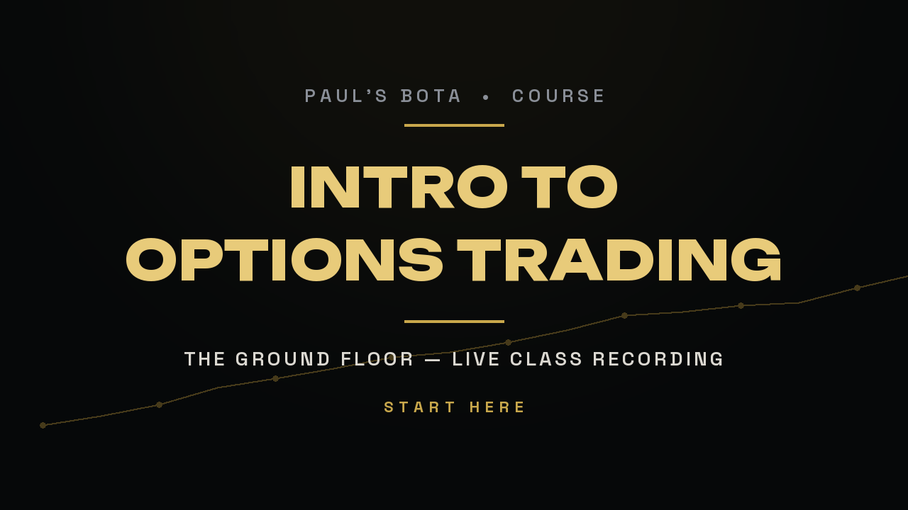 Pauls Intro to Options Course