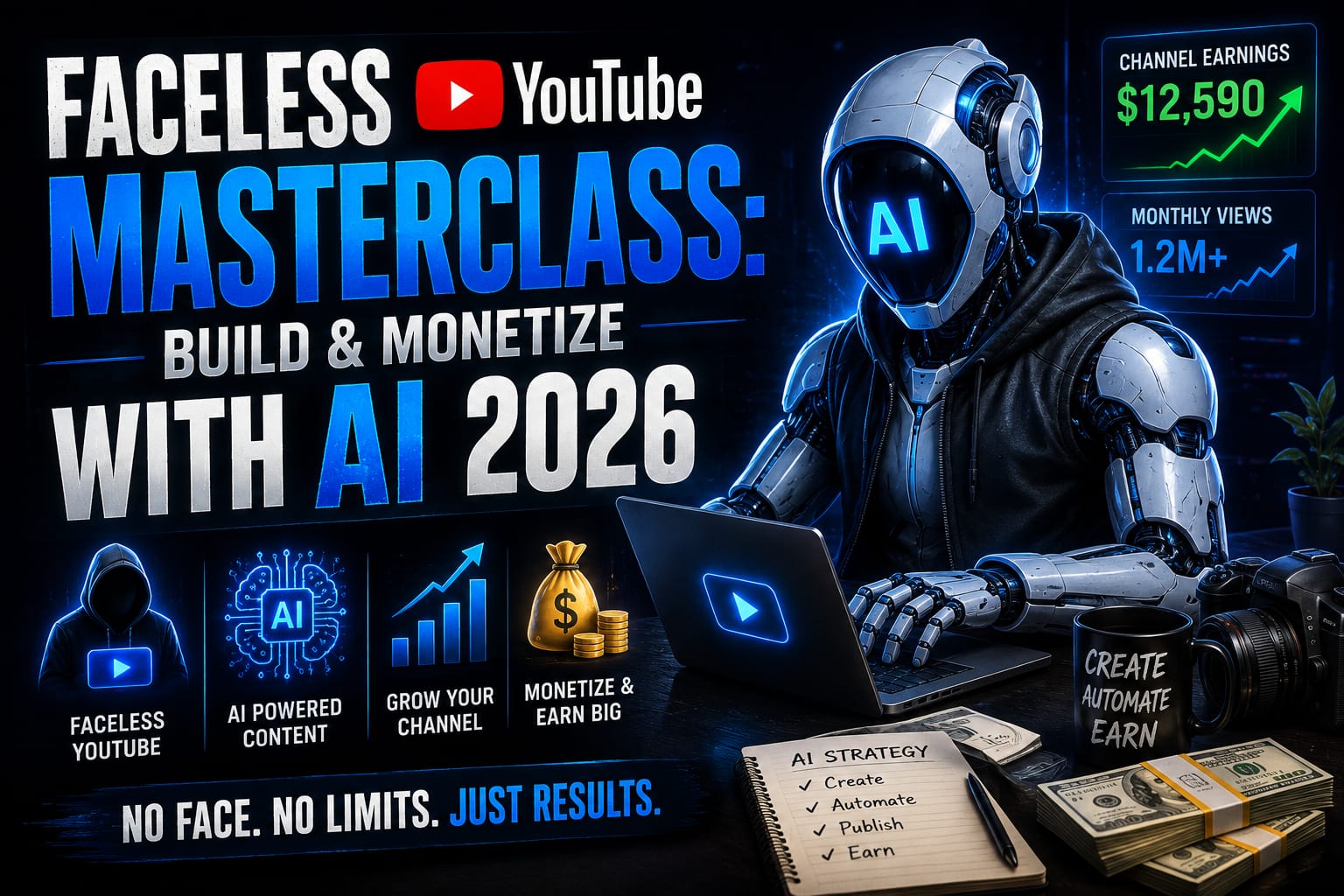 Faceless YouTube Masterclass: Build & Monetize with AI 2026