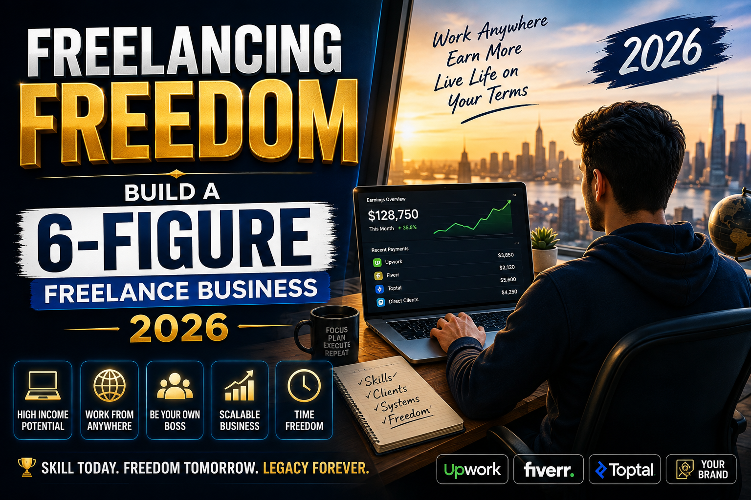 Freelancing Freedom: Build a 6-Figure Freelance Business 2026