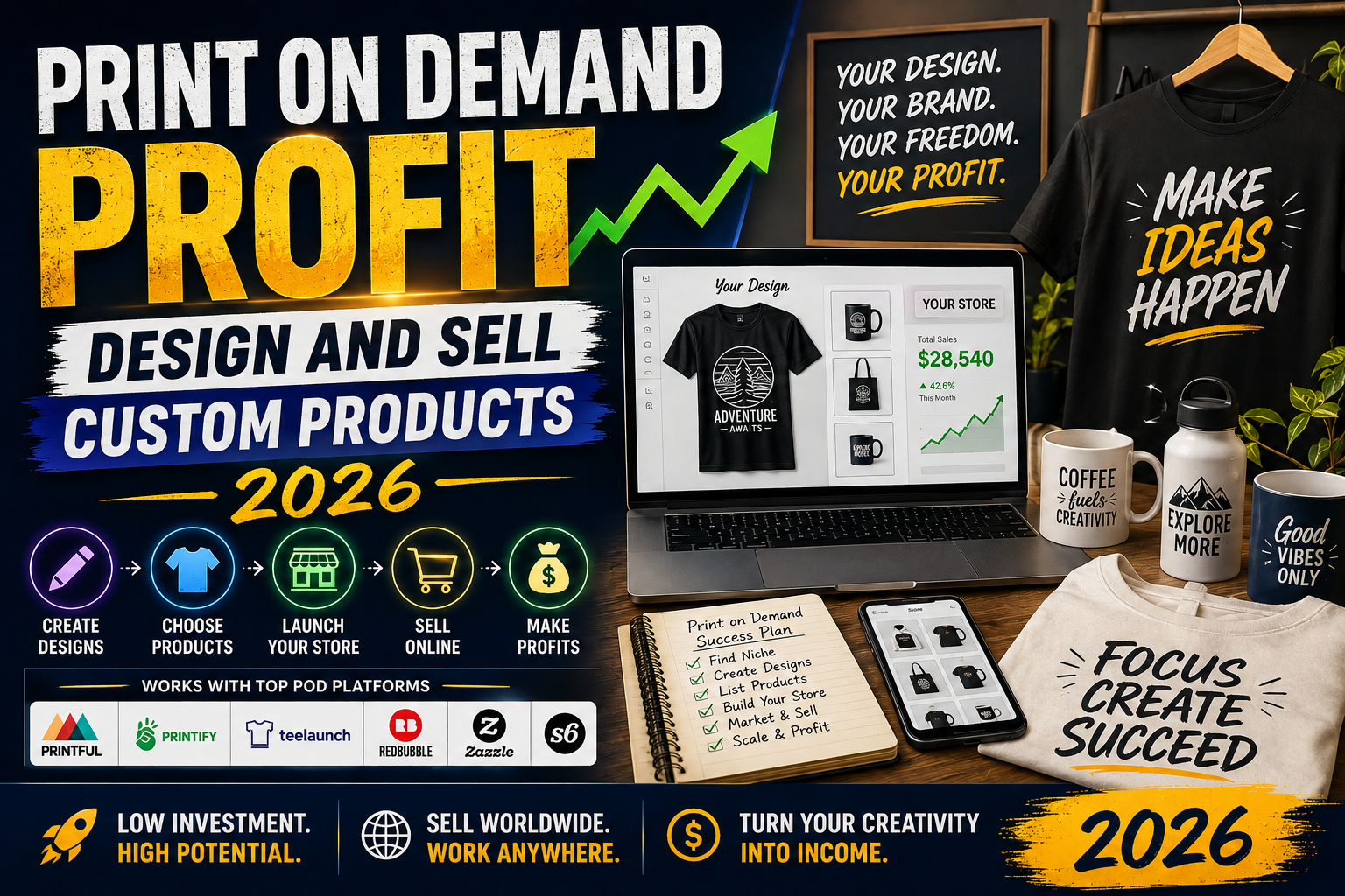 Print on Demand Profit: Design and Sell Custom Products 2026
