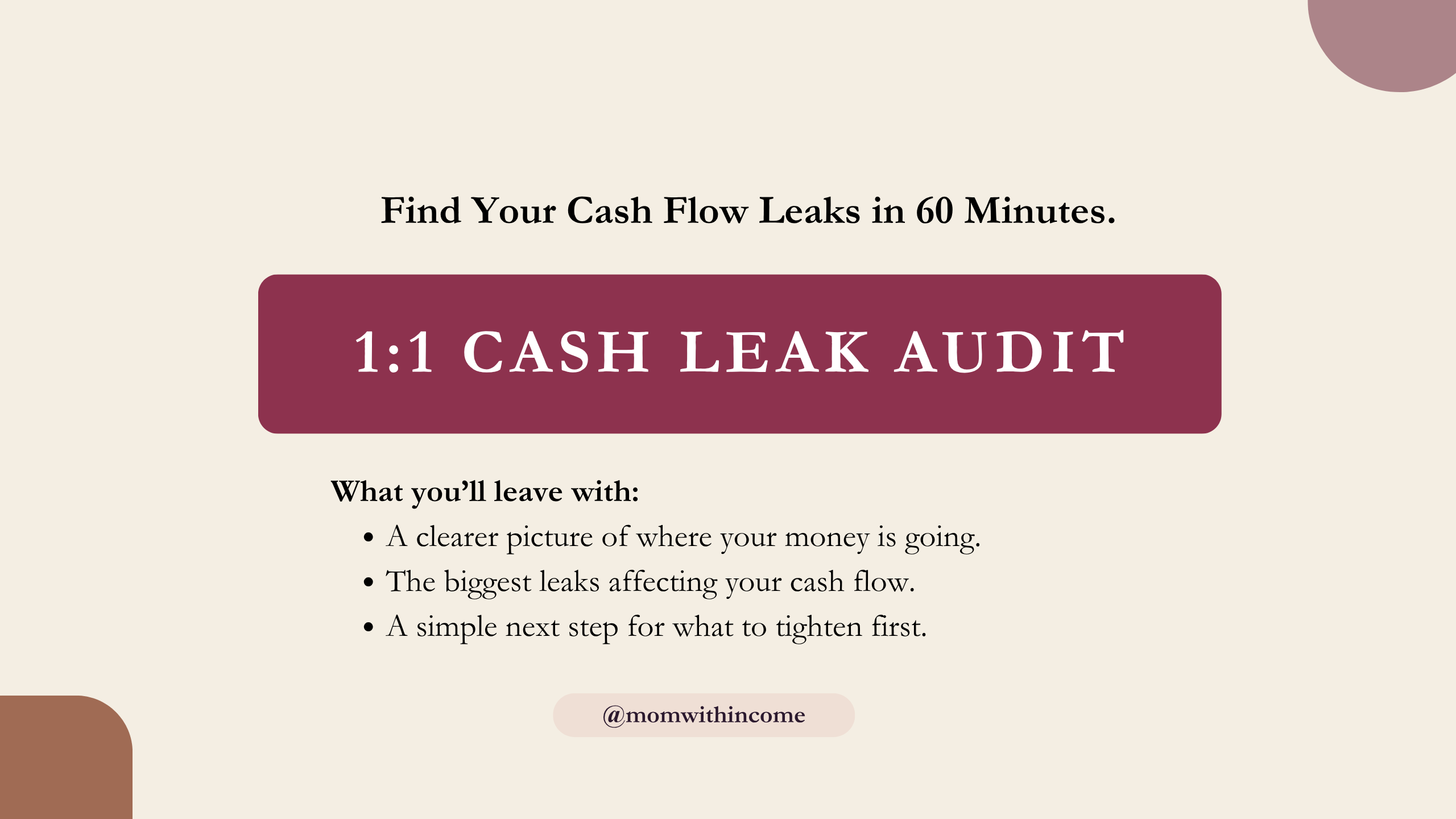 1-1 Cash Leak Audit