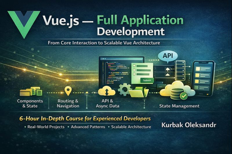 Vue.js — Full Application Dev.