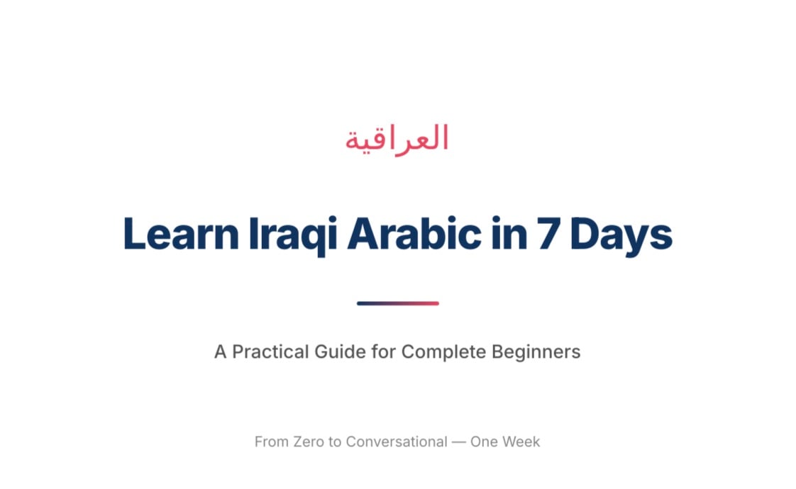 Beginners Guide to Iraqi Arabic banner