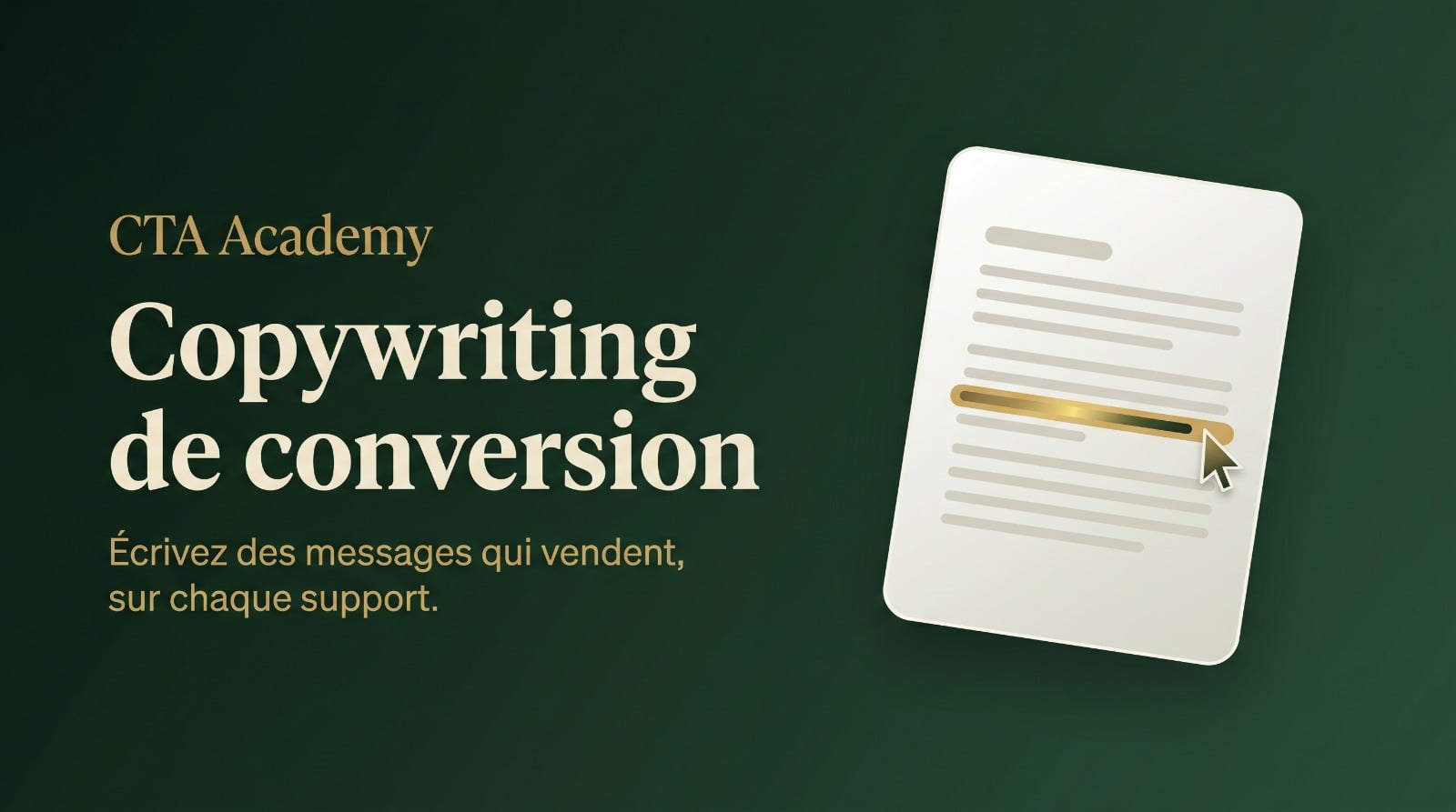 (Pré-commande) CTA Academy — Copywriting de conversion