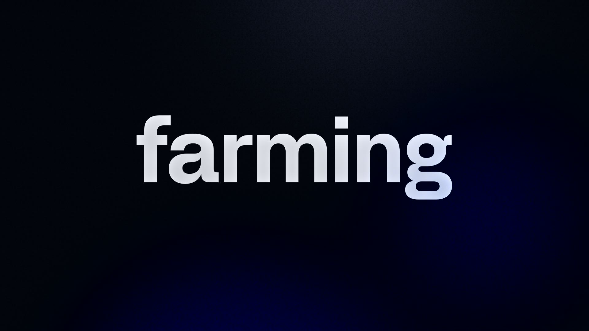 NO FARM NO FOOD