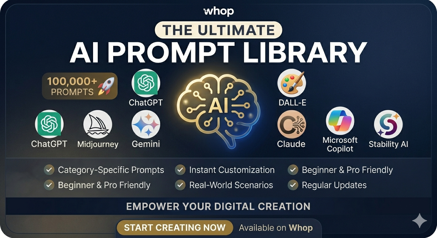 The Ultimate AI Prompt Vault: 100,000+ Ready-to-Use Prompts for Every Creator