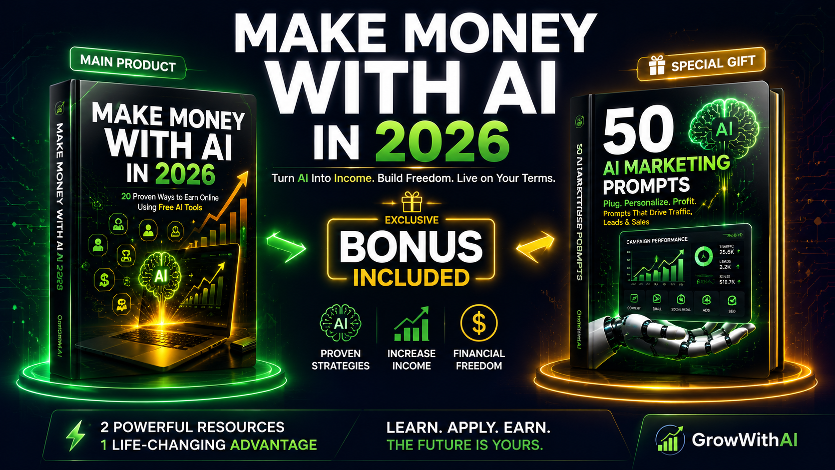 Make Money With AI in 2026 + 50 AI Marketing Prompts