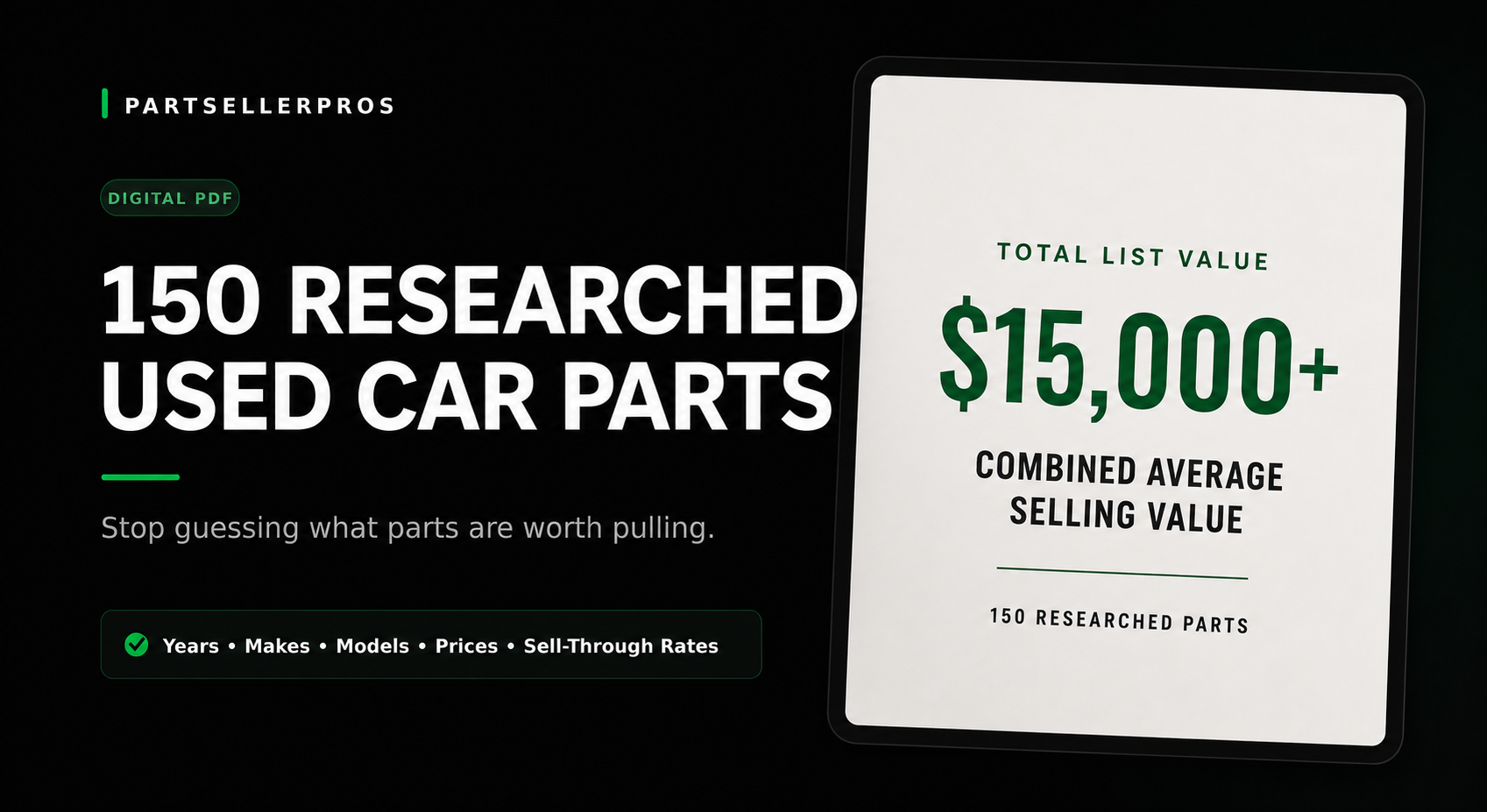 150 Fast-Selling Used Car Parts List