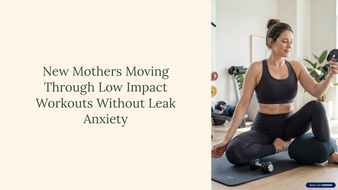 New Mothers Moving Through Low Impact Workouts Without Leak Anxiety