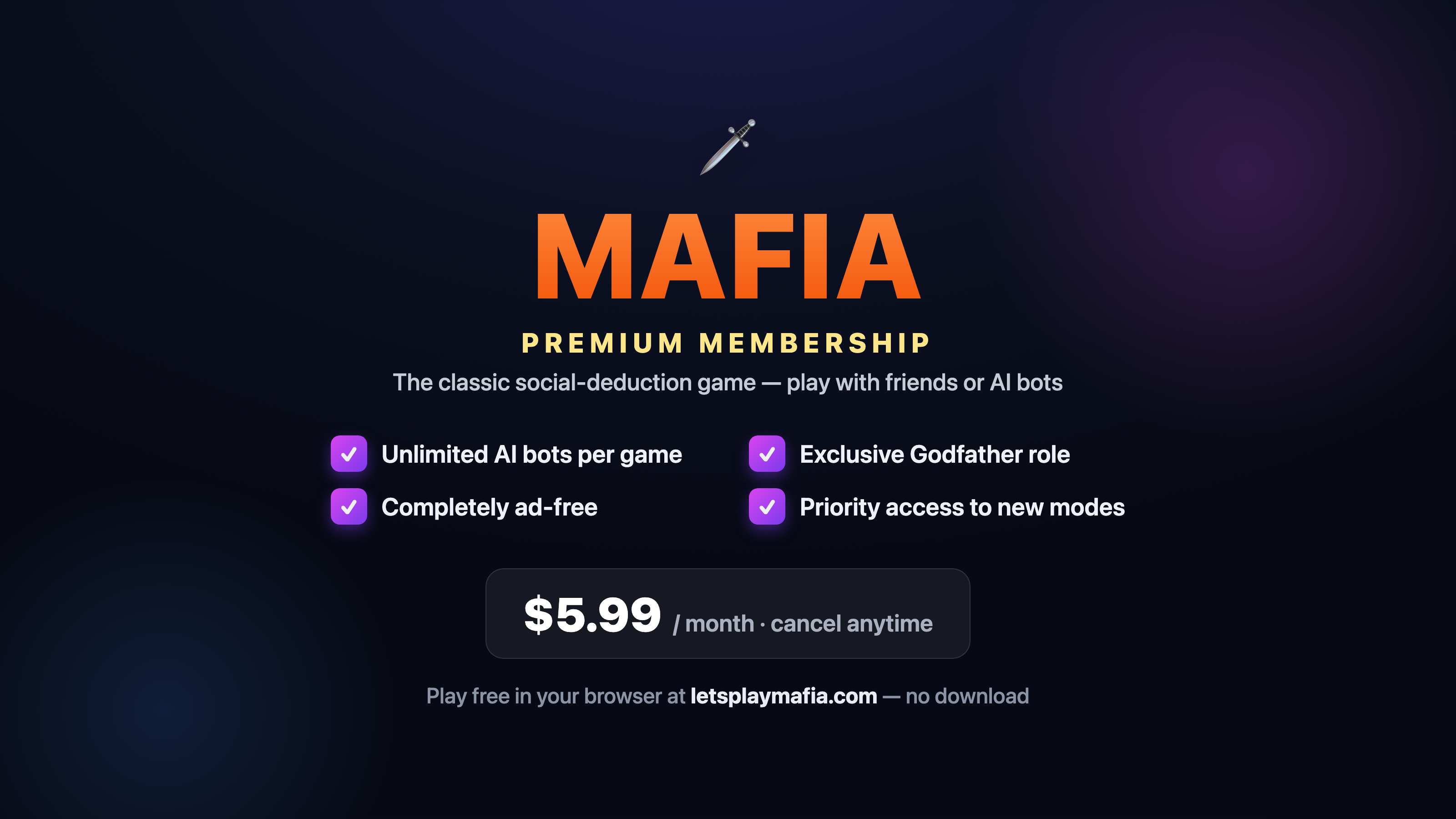 Mafia Premium — letsplaymafia.com
