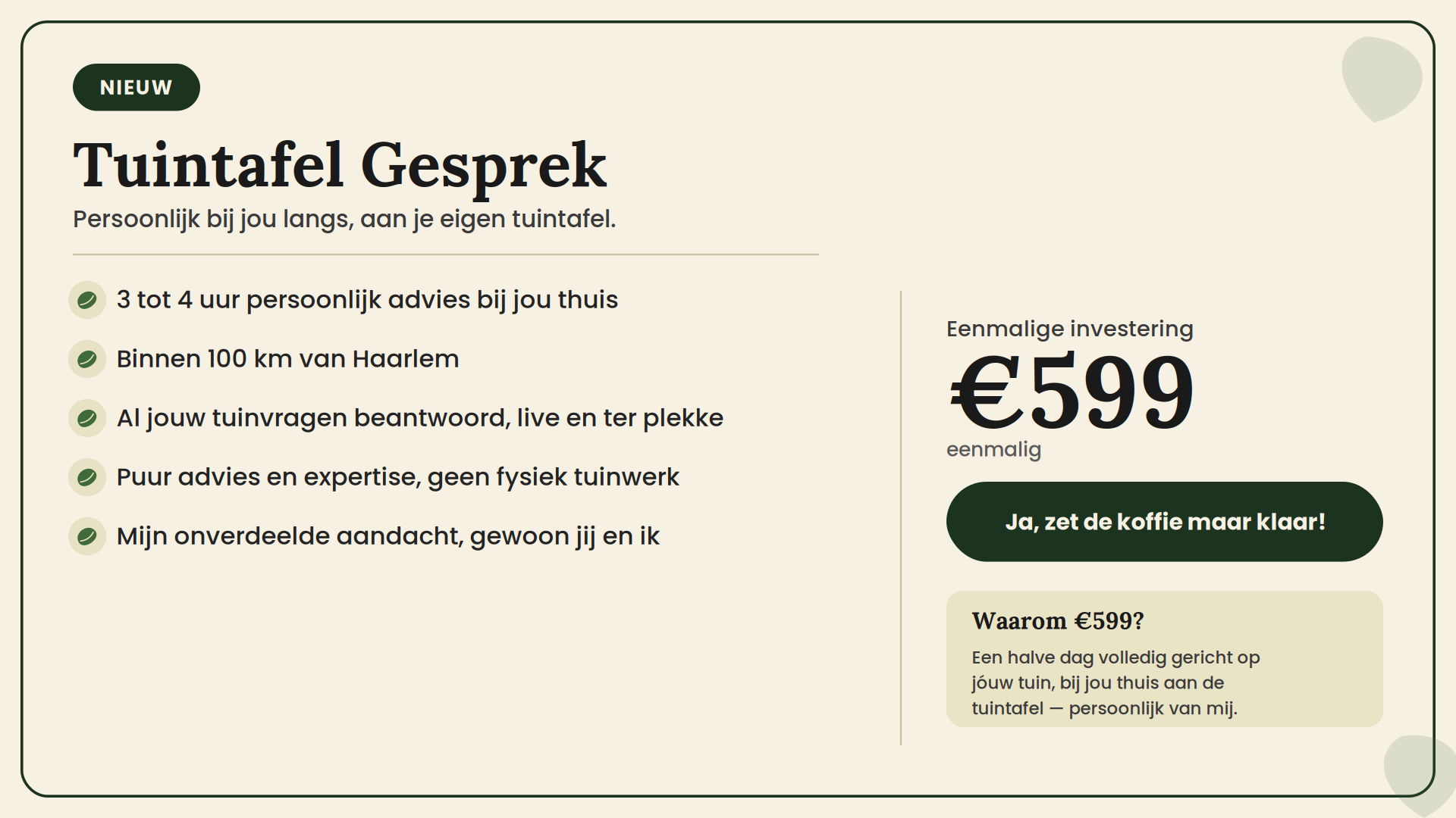 Tuintafel gesprek