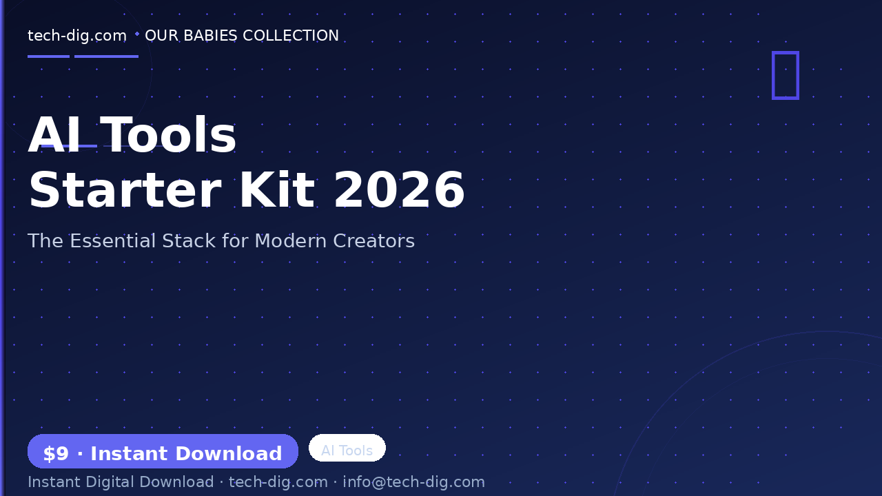 AI Tools Starter Kit 2025 — 30 Tools, 10 Categories, Every Budget
