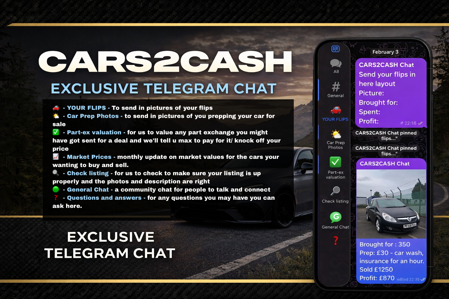 Cars2Cash Telegram