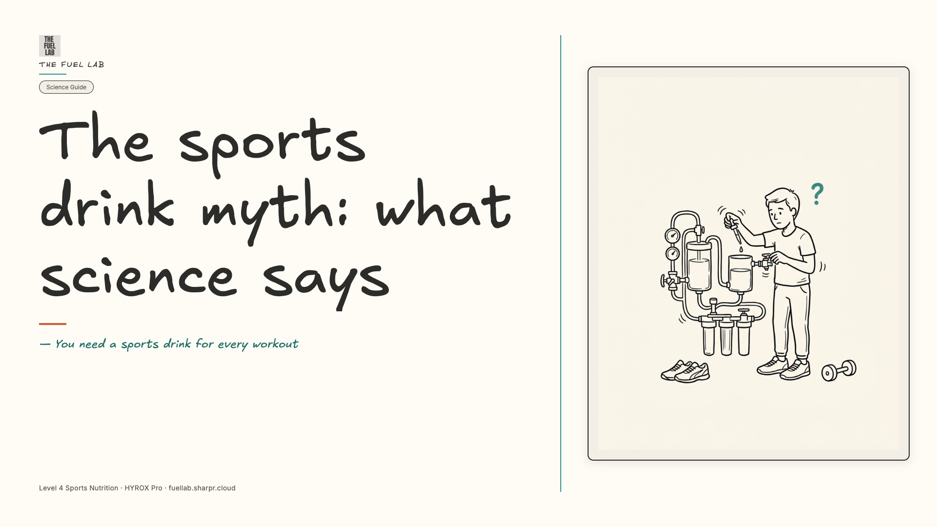 The sports drink myth: what science says