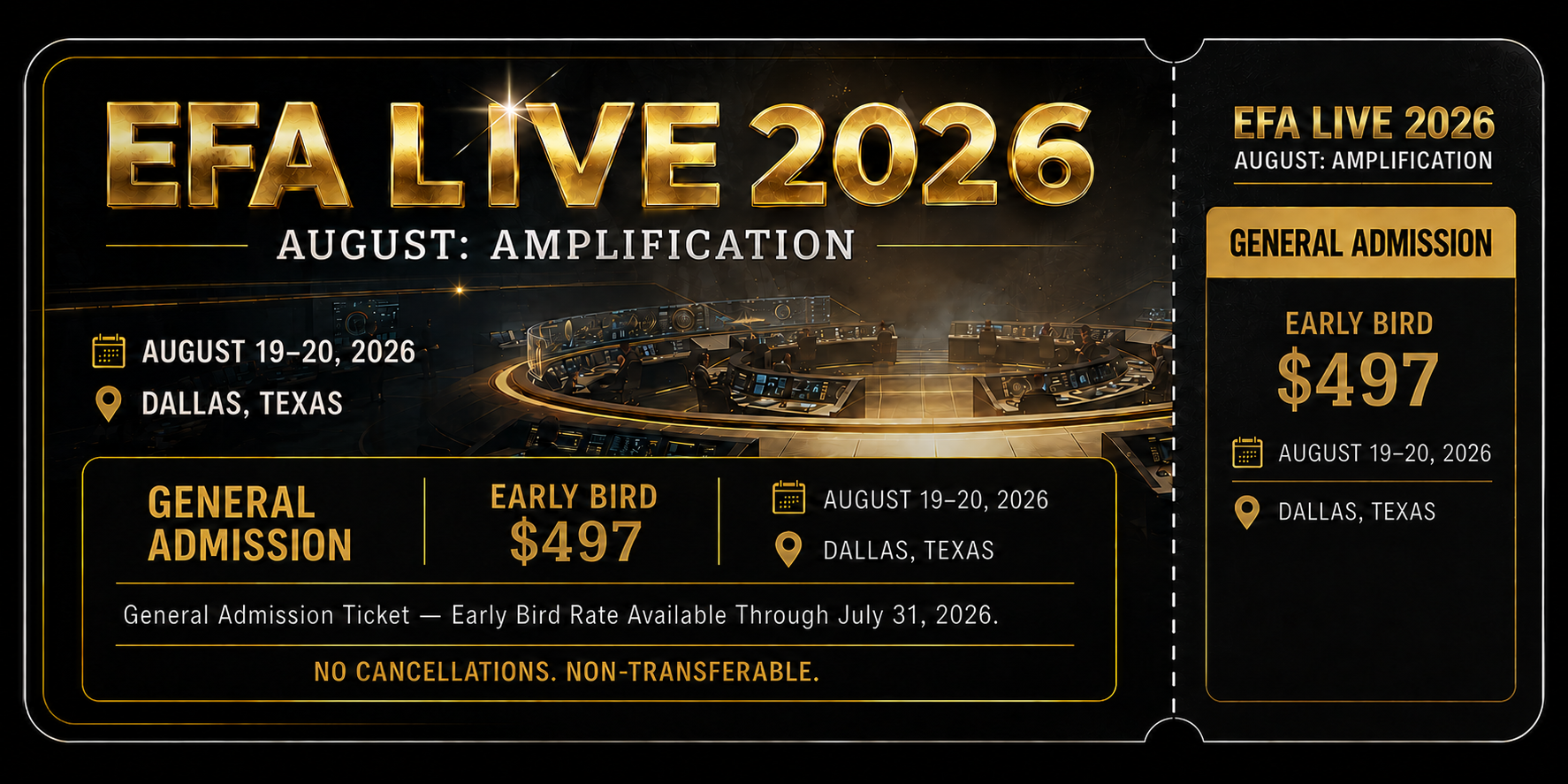 EFA LIVE 2026 DALLAS x GENERAL ADMISSION x EARLY BIRD