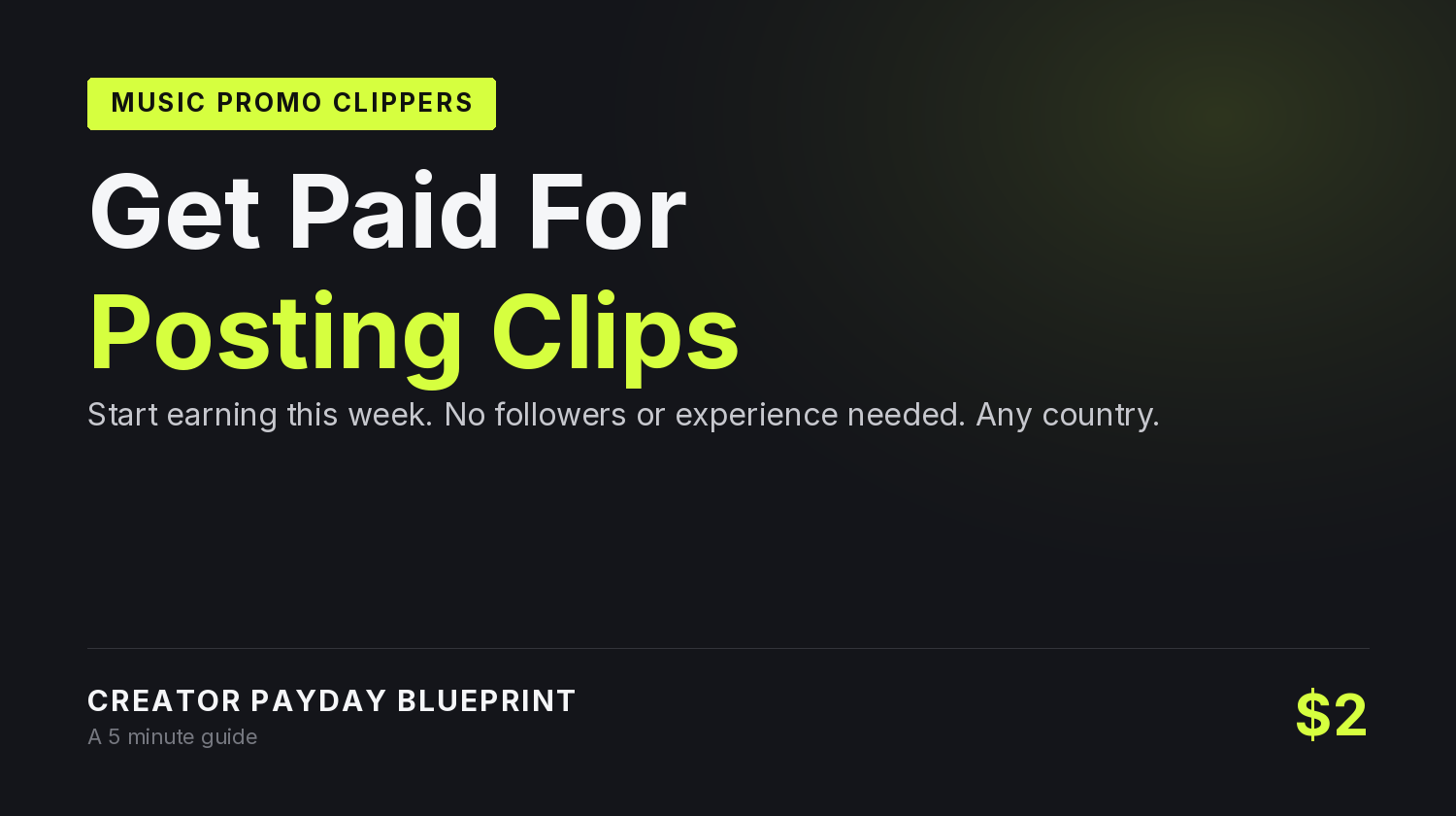 Creator Payday Blueprint: The EXACT Method We Use To Get Paid For Posting Clips