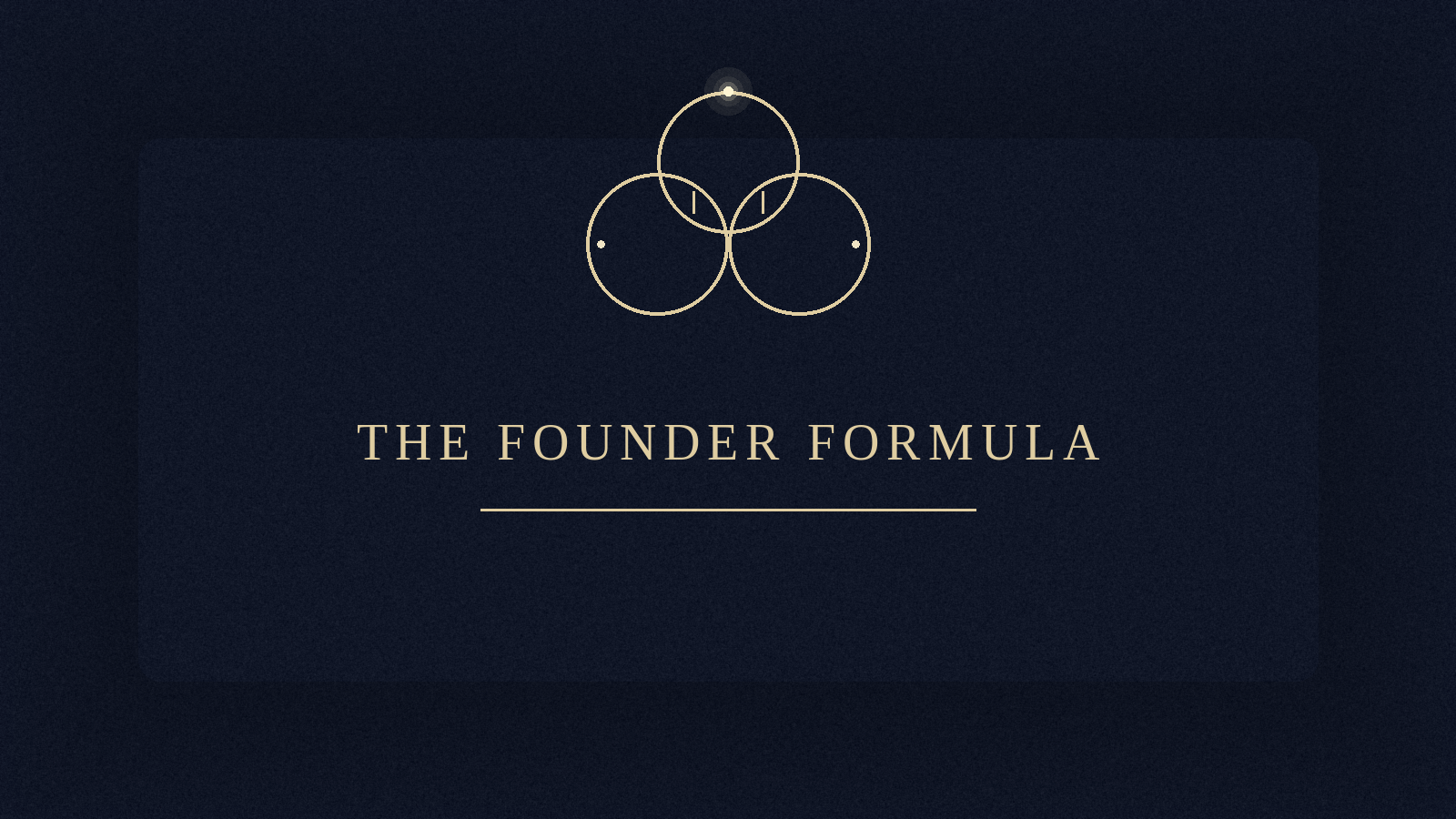 The Founder Formula