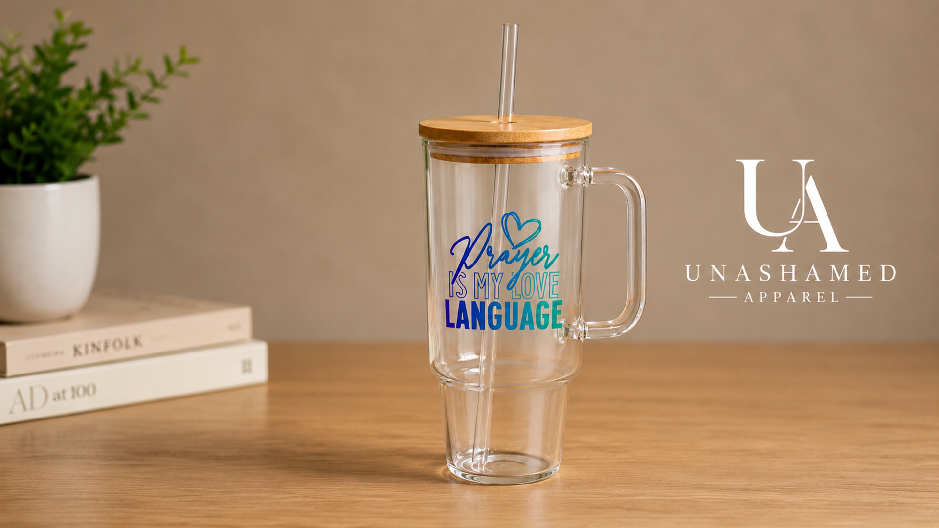 "Prayer Is My Love Language" - 40 oz Premium Glass Mug 