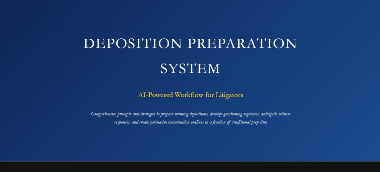 Deposition Preparation AI Prompt Pack 